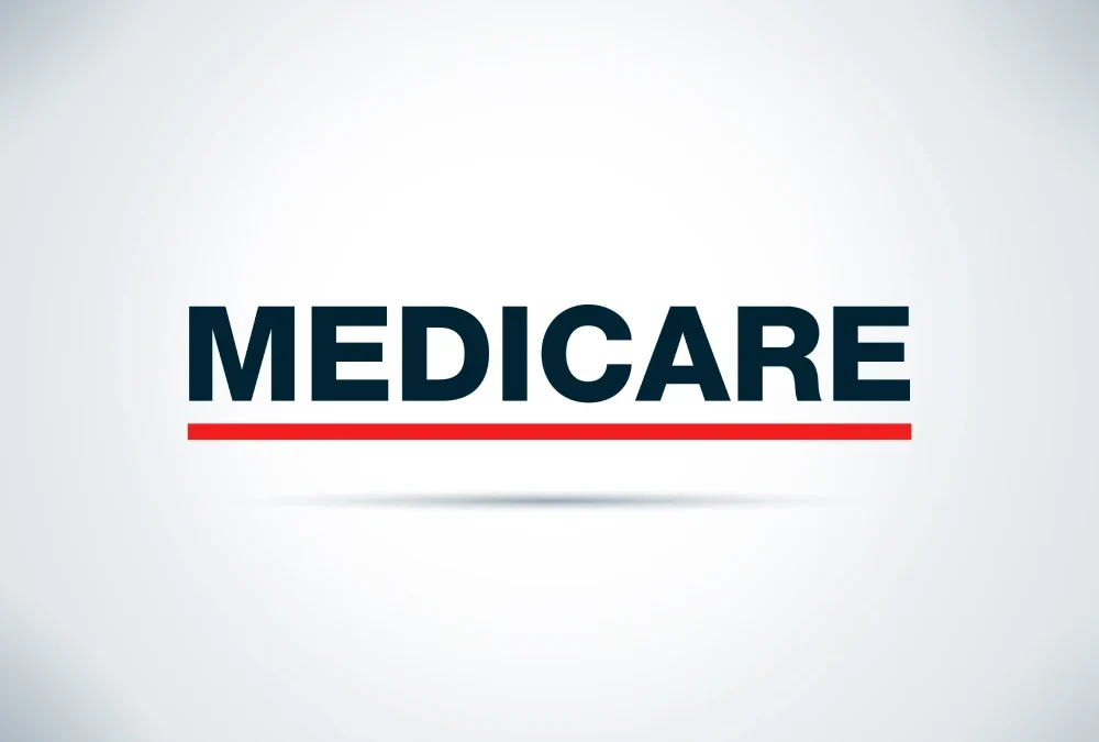 Bold Medicare text with a red underline.